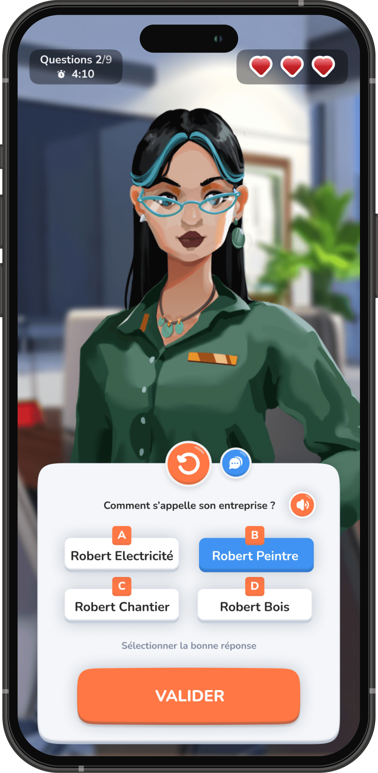 Aperçu de l'application Reenbow School sur téléphone