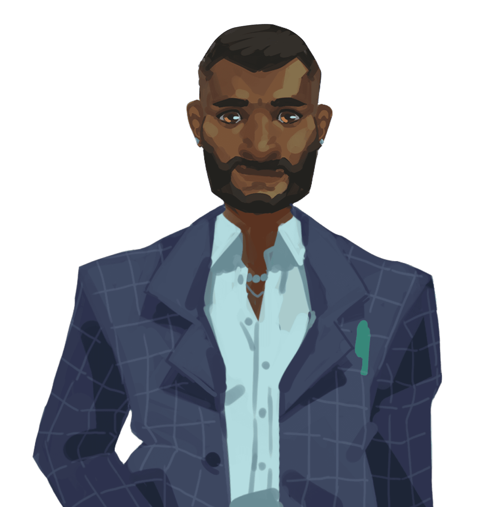Consultant en costume face au client dans un open space